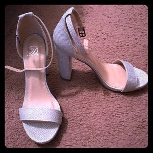 Silver dress shoes